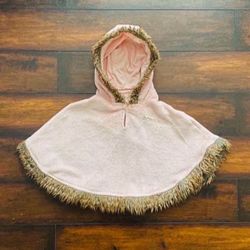 Baby Girl Clothes Little Toddler BCBG Girls Pink Cloak Coat Cape Poncho Outerwear Size 4T