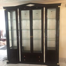 Italian China Cabinet And Dining Table Wood
