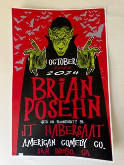Brian Posehn & JT Habersaat Limited Edition Comedy Poster – 13/25 (San Diego 2024)