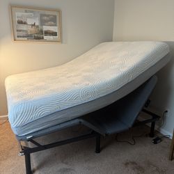 Queen Electric Adjustable Bed + Memory Foam Mattress – Like New!