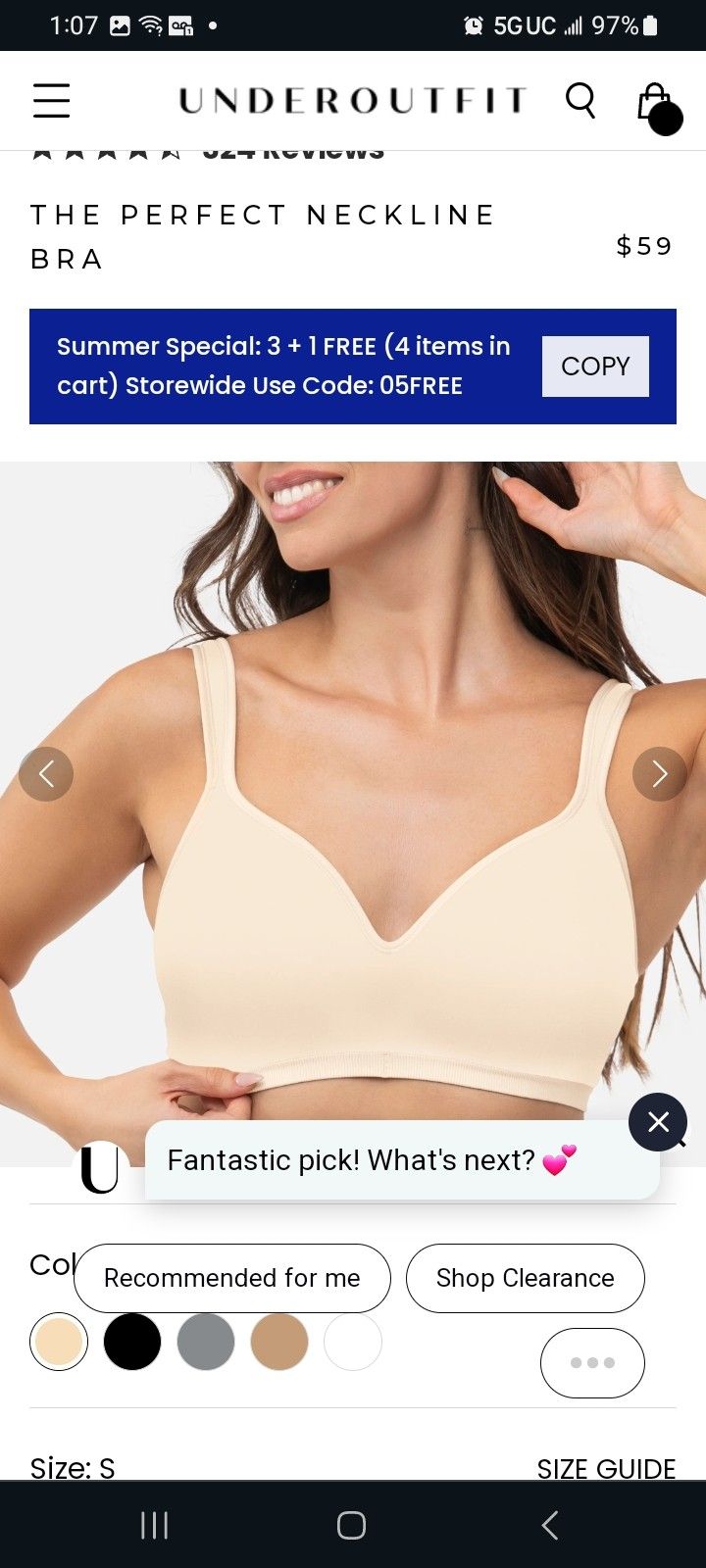 Underoutfit Bra XL Style 461