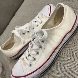 White Converse Womens 7.5