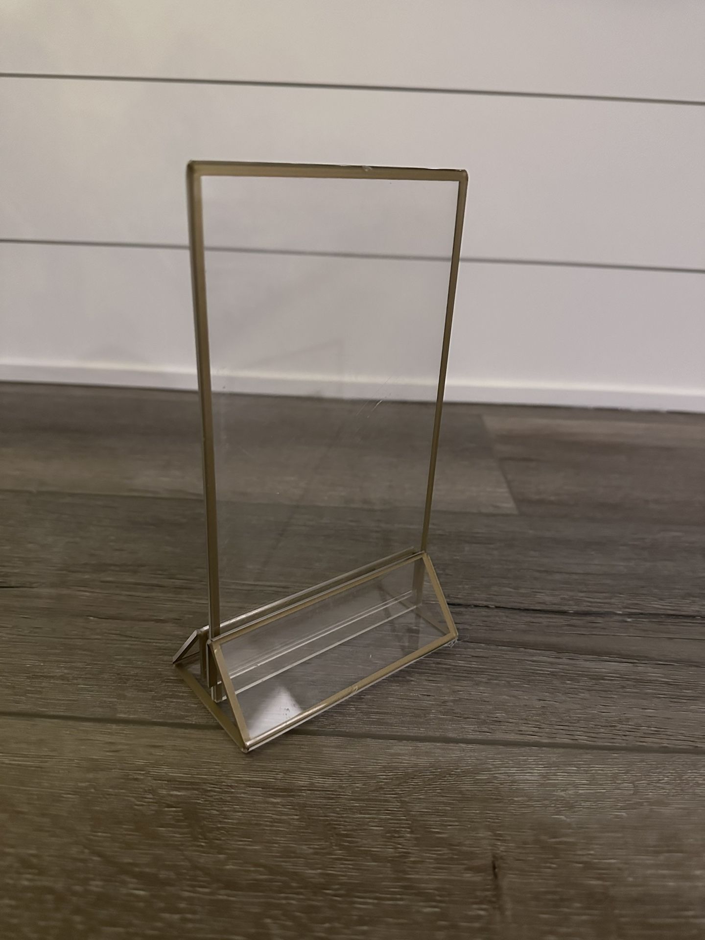 Table Sign Holders - Double Sided With Gold Trim