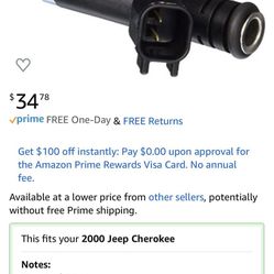 Jeep Cherokee 6cyl injectors