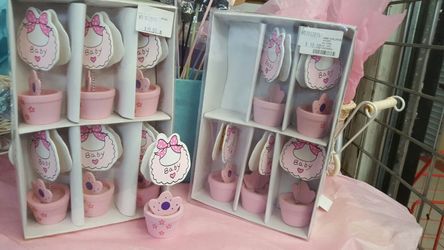 Baby shower pot photo favors