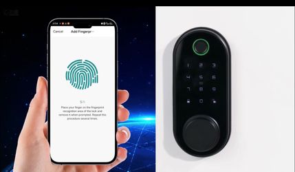 Circular Fingerprint Code door  Lock, Indoor and outdoor