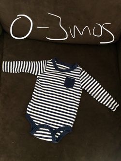 0-3 month long sleeve onesie