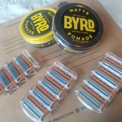 Men's New Pomade And Gillette 5 Replacement Cartridges 