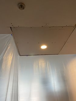 Drywall patches , paint , frame pony walls