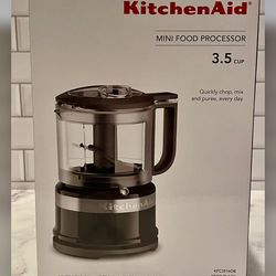 NEW KITCHENAID MINI FOOD PROCESSOR 3.5 CUP CHOPPER KITCHEN HOME ADJUSTABLE SPEEDS MATTE BLACK
