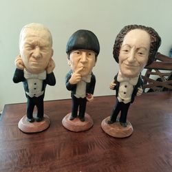 Esco The Three Stooges Chalkware Statues