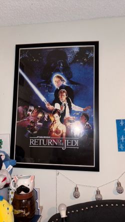 Star Wars return of the Jedi poster with a frame protector