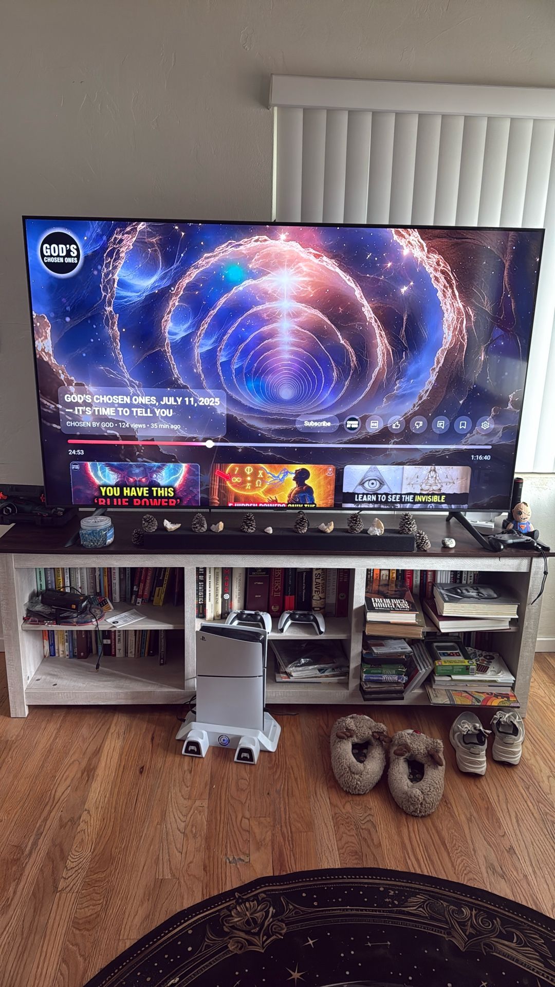 Samsung 70’ TV/w Bluetooth Soundbar And Sub Woofer