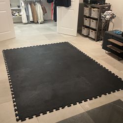 Gym Mat Flooring Fit-Lock Rubber Tiles  (up to 36)