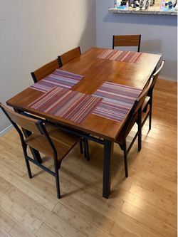 Dining table and 6 chair set