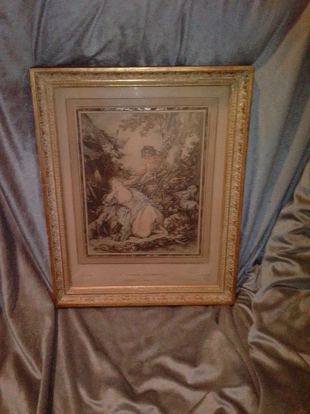  Antique French Picture Beautiful Frame 