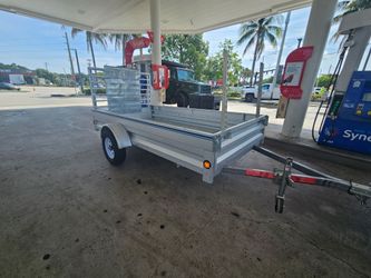 Open utility trailer 5x10 "2024" galvanized, folding tongue, pulls amazing clean documentation in hand ✋️READ DESCRIPTION FIRST, LEA PRIMERO.