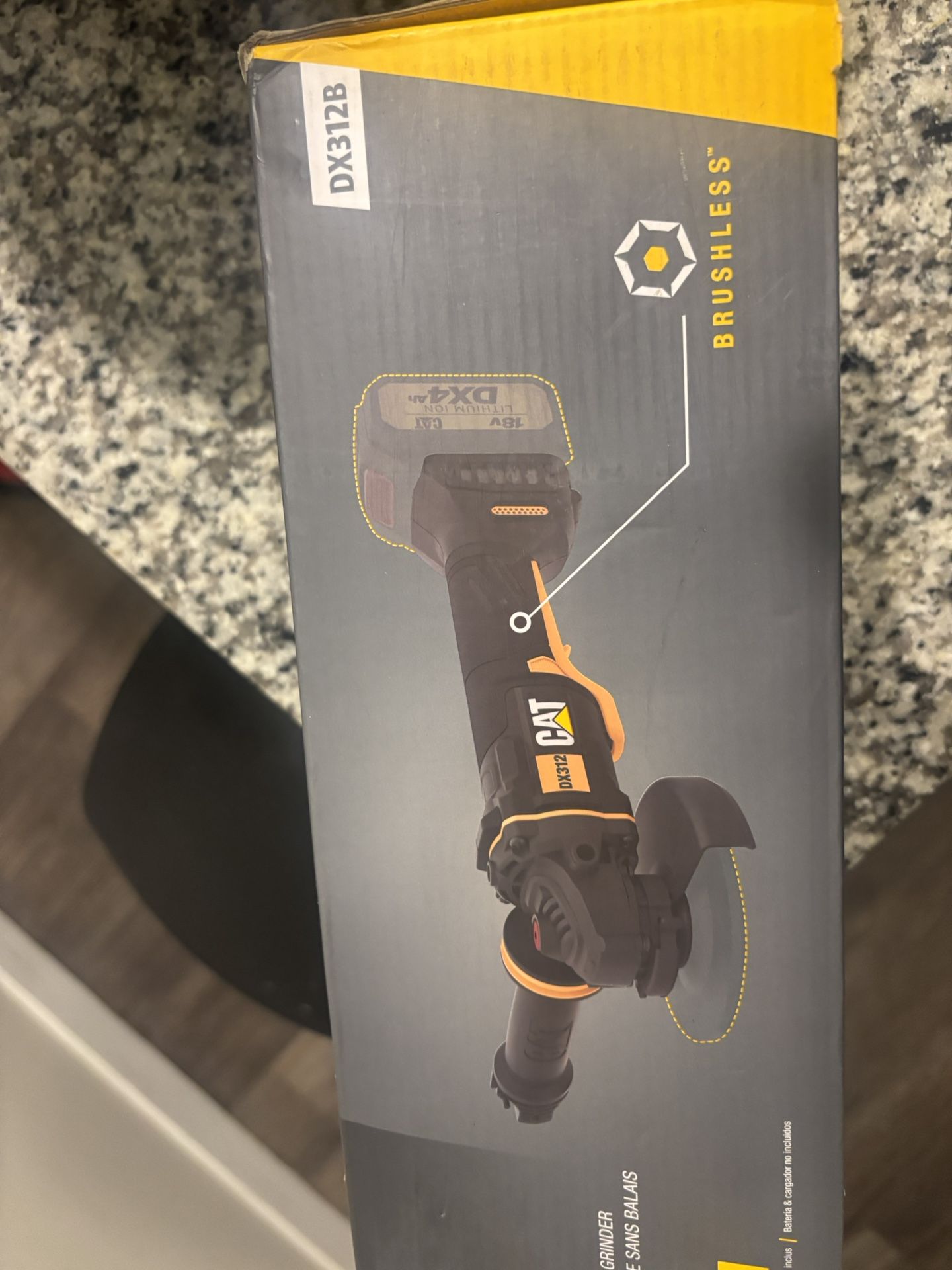 Caterpillar Cat® DX312B 18V Cordless 4.5" Brushless Angle Grinder-Tool Only
