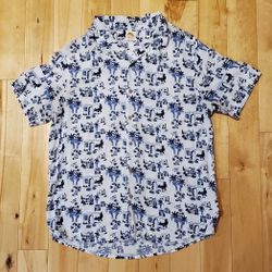 C. & C. California Mens Print Button Up Shirt (M)