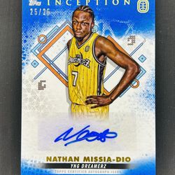 2022-23 Topps Inception OTE Nathan Missia-Dio Blue Auto 25/25 YNG DREAMERZ