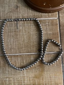 Stainless Steel Necklace And Bracelet 