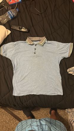 boys blue and gray polo shirt