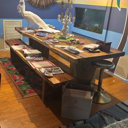 New Beautiful Hand Carved Wood Table