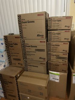 Exam Gowns and Table Paper