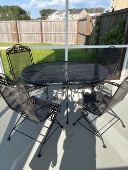 Outdoor Metal Patio Table set