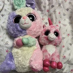 Beanie Boo Plushies Bloom Bunny and Sugar Pie