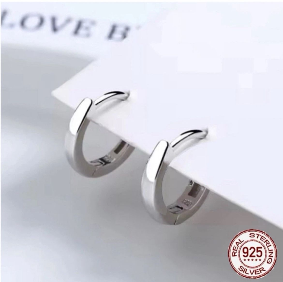 Graduated Hoop Earrings Rounded Edge .925 Stamped Sterling Silver 12mm by Modian