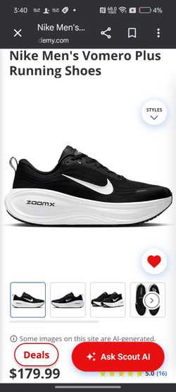 Nike Men's Vomero Plus Running Shoes
Nike Men's Vomero Plus Running Shoes