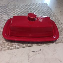Fiesta Ware Extra Large Scarlet Butter Dish