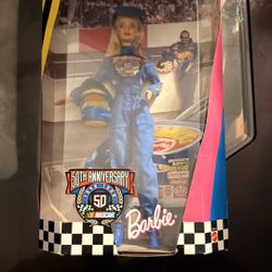 Nascar Barbie 50th Anniversary Edition Still In Package