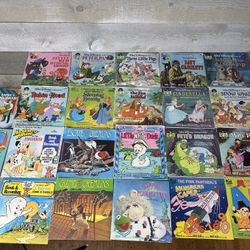 22 Vintage Walt Disney Presents Record Book Hear Read 33 1/3 RPM Barbie Muppets   Various Disney, Gremlins, Muppets, Pink Panther, Monchhichi, Casper
