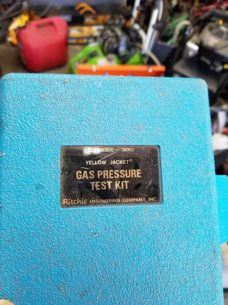 Yellow jacket gas pressure test kit