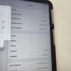 Apple Ipad 11th gen 126 gb