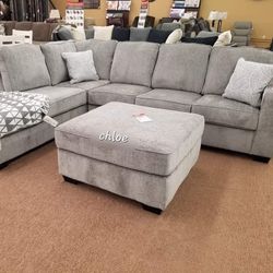 
■ASK DISCOUNT COUPON💫  sofa Couch Loveseat Living room set sleeper recliner daybed futon / Altro Alloy Beige Raf Or Laf Sectional 