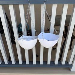 Hanging planters with water catching  cover