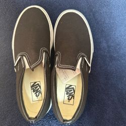 New  Kids black Vans slip on