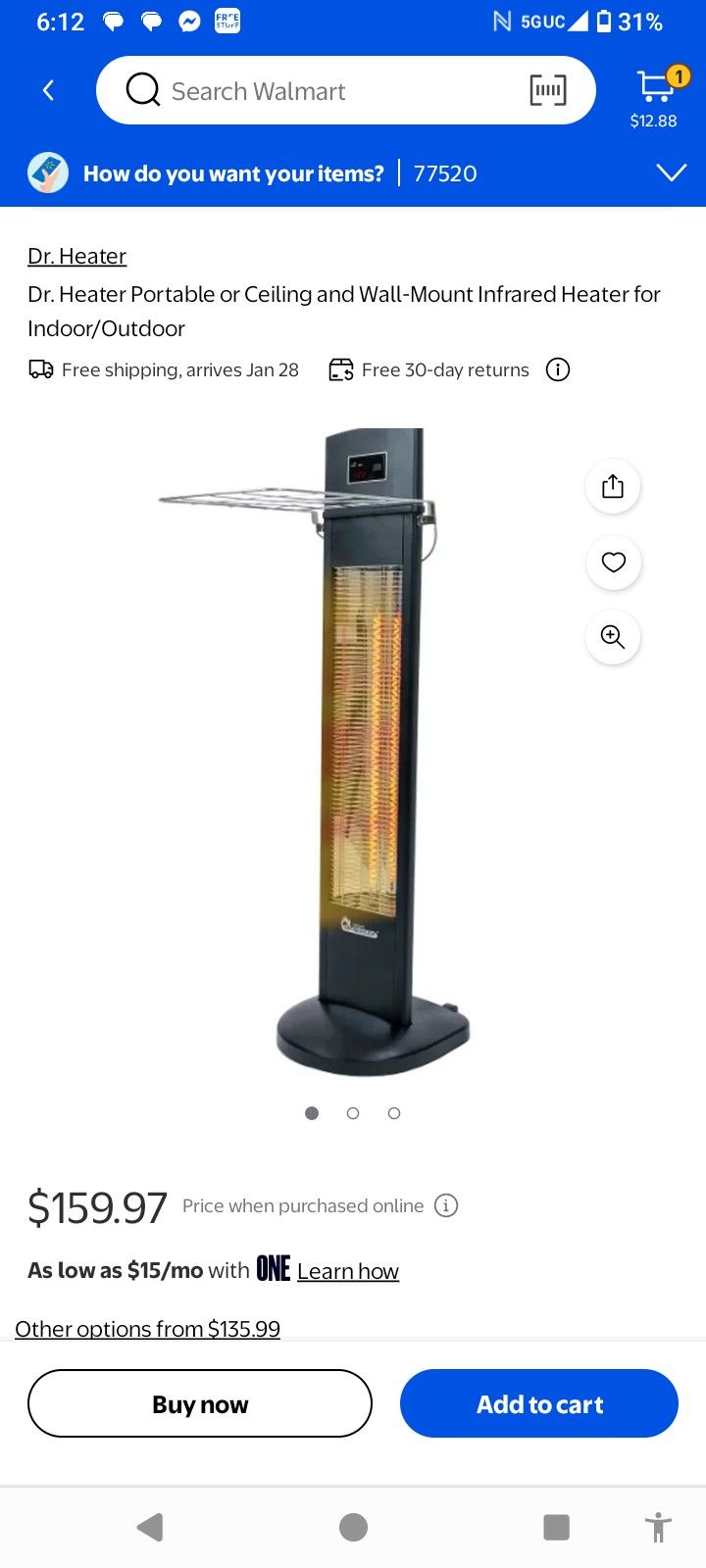 HEATER Infrared Indoor/Outdoor 🔥!1500w