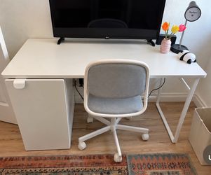 IKea White Desk with Chair
