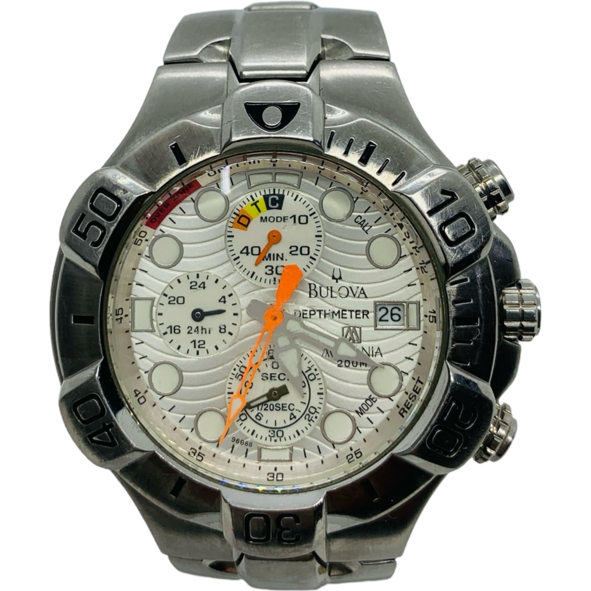 Bulova Depthmeter Millennia Men's Watch 96B88 42mm, 8-in Fitting Size