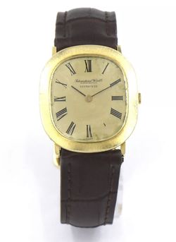VINTAGE TIFFANY & CO SCHAUFFHAUSEN 18 JEWEL WRISTWATCH 18K YELLOW GOLD