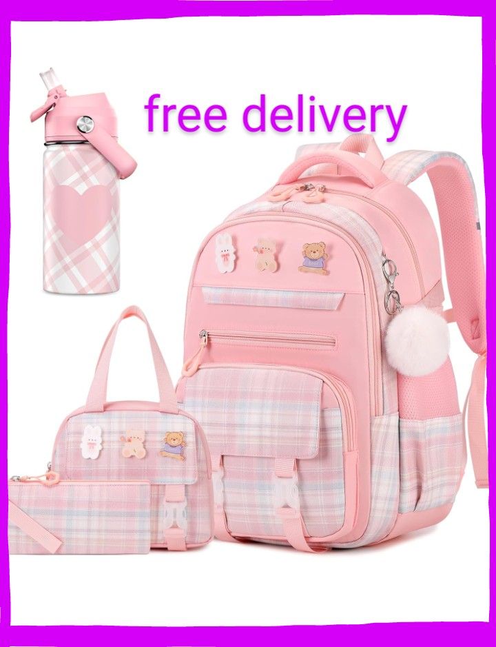 cute pink backpack NEW NUEVA mochila para niñas color rosa