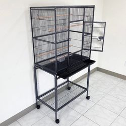 Brand New $135 Large 63-inch Bird Cage Rolling Stand for Mid-Sized Cockatiels Parakeets Lovebirds 32x19x63”