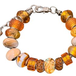 Orange Beaded Bracelet 