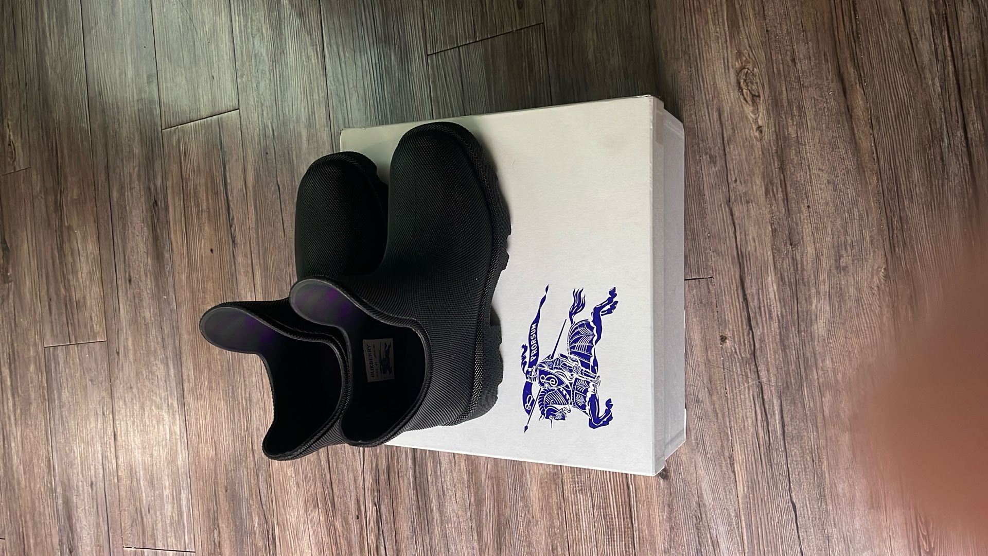 Burberry Marsh Rubber High Boots In Black (Size 11)