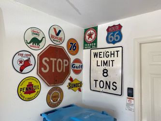 Vintage Gas Station & Road Sign Collection