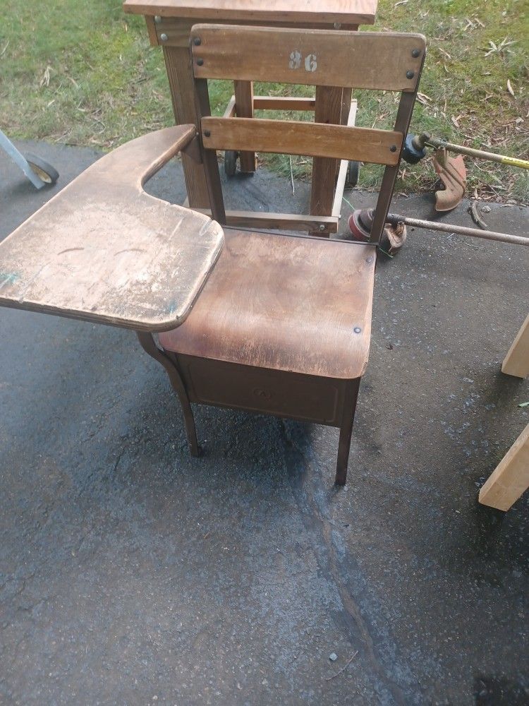 Antique School Desk